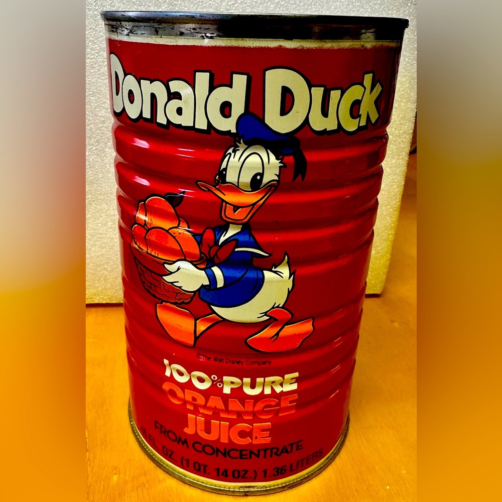 VINTAGE DONALD DUCK ORANGE JUICE CAN